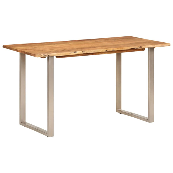 Dining Table 140X70x76 Cm Solid Acacia Wood Dining Tables