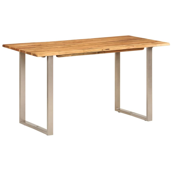 Dining Table 140X70x76 Cm Solid Acacia Wood Dining Tables