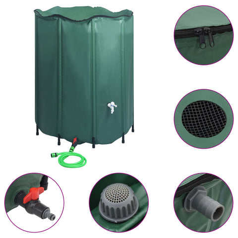 Vidaxl Collapsible Rain Water Tank With Spigot 1000 L Water Pumps & Pressure Tanks