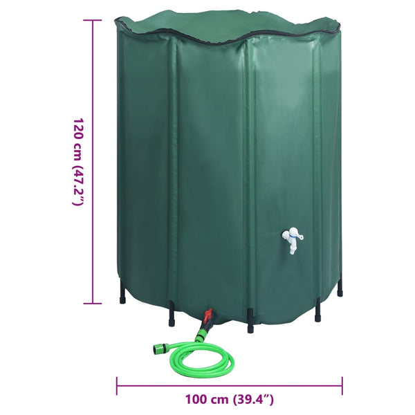Vidaxl Collapsible Rain Water Tank With Spigot 1000 L Water Pumps & Pressure Tanks
