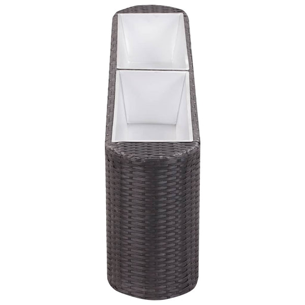 Garden Raised Bed 120X24x40 Cm Poly Rattan Black Raised Garden Beds