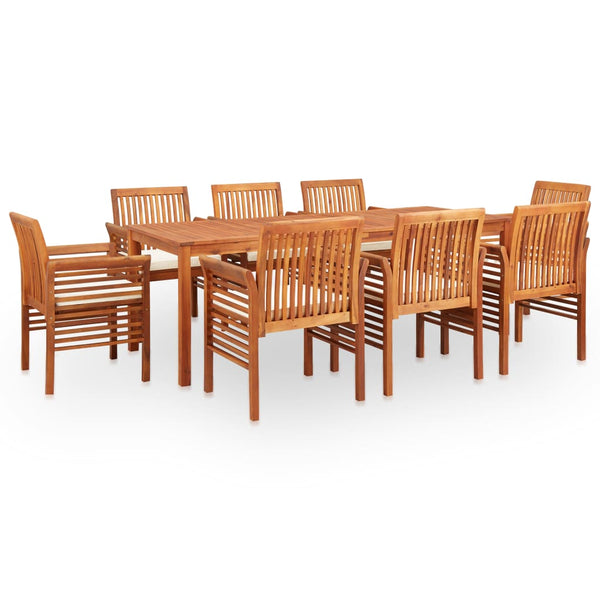 9 Piece Outdoor Dining Set With Cushions Solid Wood Acacia Outdoor Dining Sets