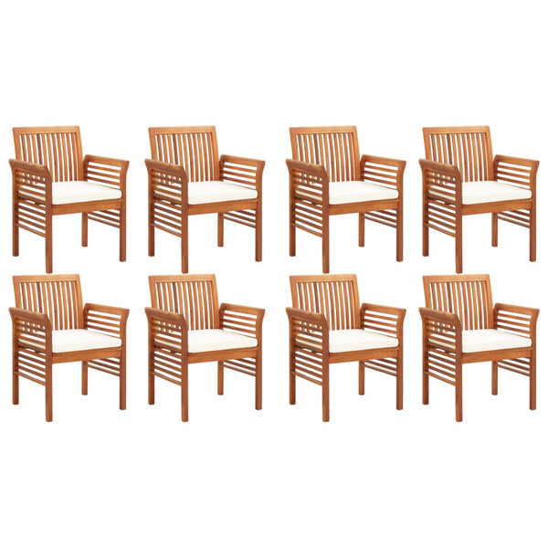 9 Piece Outdoor Dining Set With Cushions Solid Wood Acacia Outdoor Dining Sets