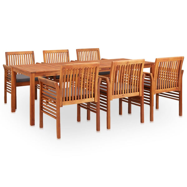 7 Piece Outdoor Dining Set With Cushions Solid Wood Acacia Outdoor Dining Sets
