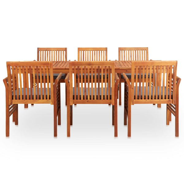7 Piece Outdoor Dining Set With Cushions Solid Wood Acacia Outdoor Dining Sets