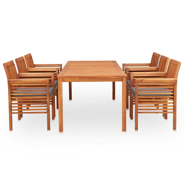 7 Piece Outdoor Dining Set With Cushions Solid Wood Acacia Outdoor Dining Sets