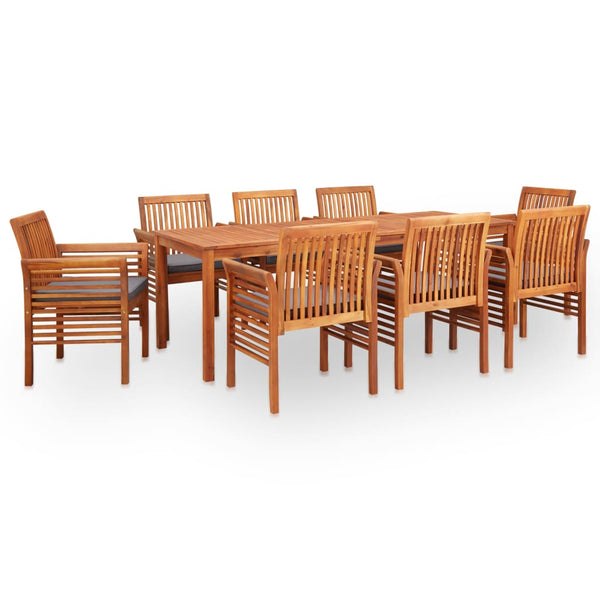 9 Piece Outdoor Dining Set With Cushions Solid Wood Acacia Outdoor Dining Sets