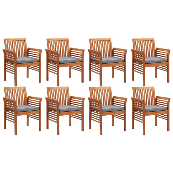 9 Piece Outdoor Dining Set With Cushions Solid Wood Acacia Outdoor Dining Sets