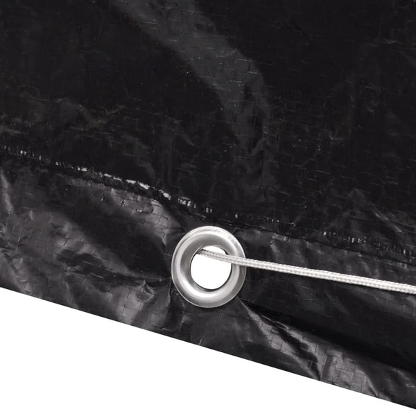 Vidaxl Garden Furniture Covers Set Of 2 Black Poly Rattan 113X113cm Outdoor Furniture Covers