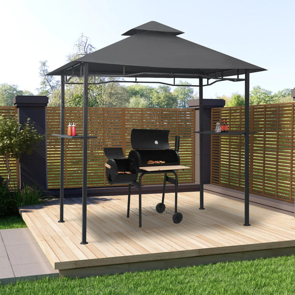 Vidaxl Bbq Gazebo 240X150x255 Cm Anthracite Steel Gazebos & Pergolas