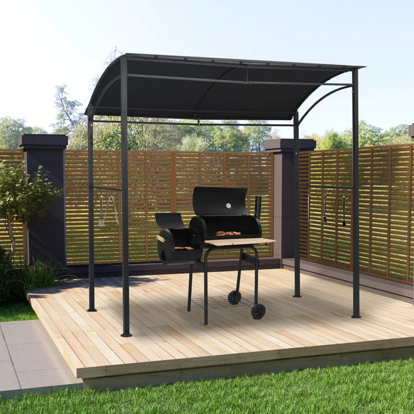 Bbq Gazebo 215X150x220 Cm Anthracite Steel Gazebos & Pergolas