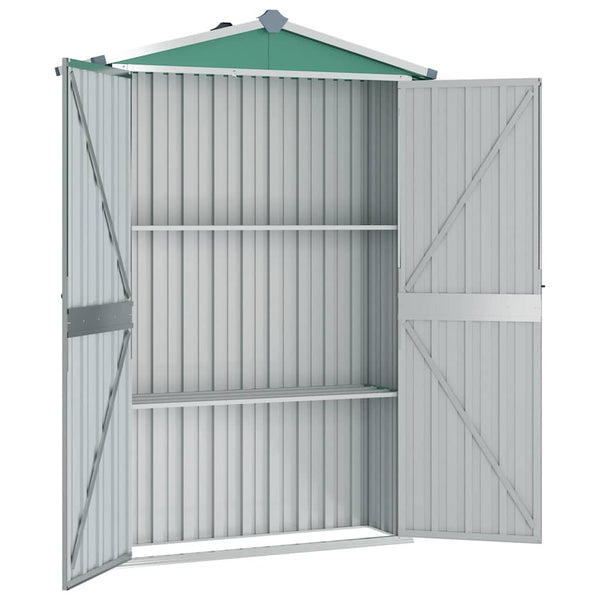 Vidaxl Garden Shed Green 116X45x175 Cm Galvanised Steel Sheds Summerhouses Carports