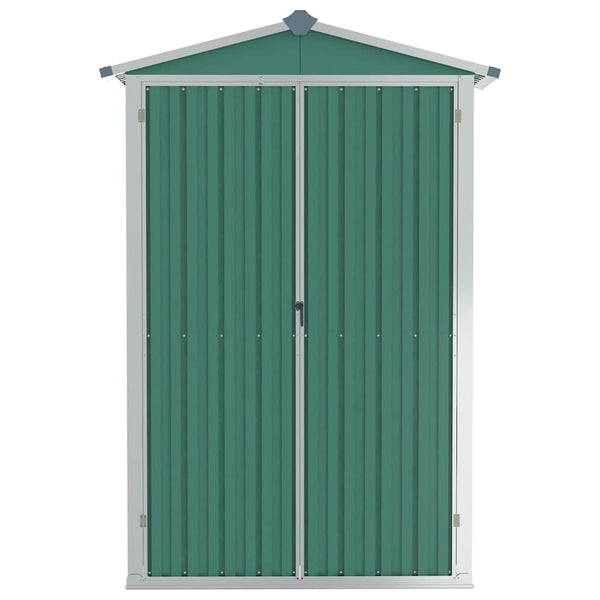 Vidaxl Garden Shed Green 116X45x175 Cm Galvanised Steel Sheds Summerhouses Carports
