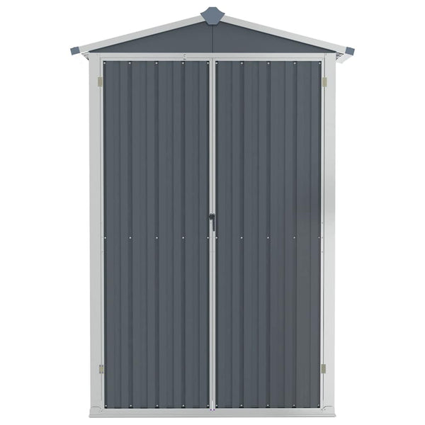 Vidaxl Garden Shed Grey 116X45x175 Cm Galvanised Steel Sheds Summerhouses Carports