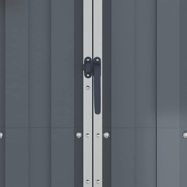 Vidaxl Garden Shed Grey 116X45x175 Cm Galvanised Steel Sheds Summerhouses Carports