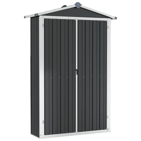 Vidaxl Garden Shed Anthracite 116X45x175 Cm Galvanised Steel Sheds Summerhouses Carports