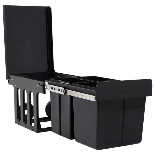 Vidaxl Kitchen Cupboard Pull Out Dustbin Soft Close 48 L Cabinets & Cupboards