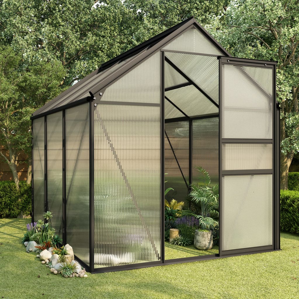 Vidaxl Greenhouse Anthracite Aluminium 3.61 M Greenhouses