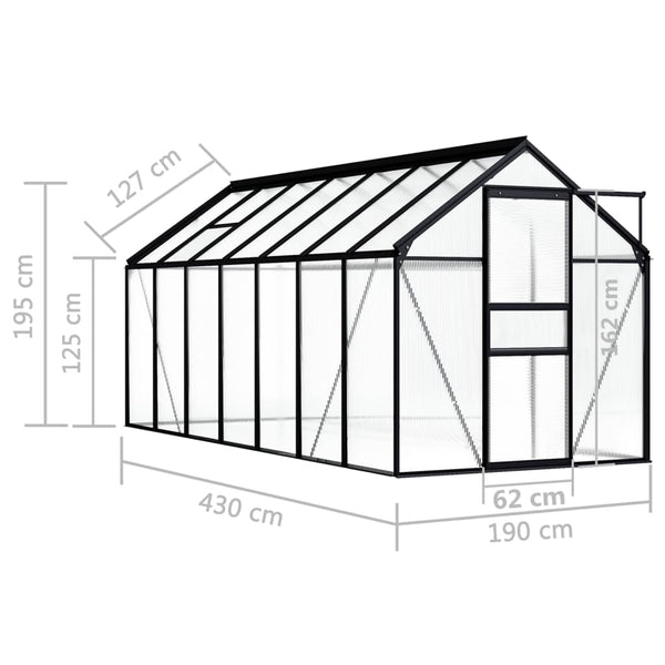 Greenhouse Anthracite Aluminium 8.17 M
