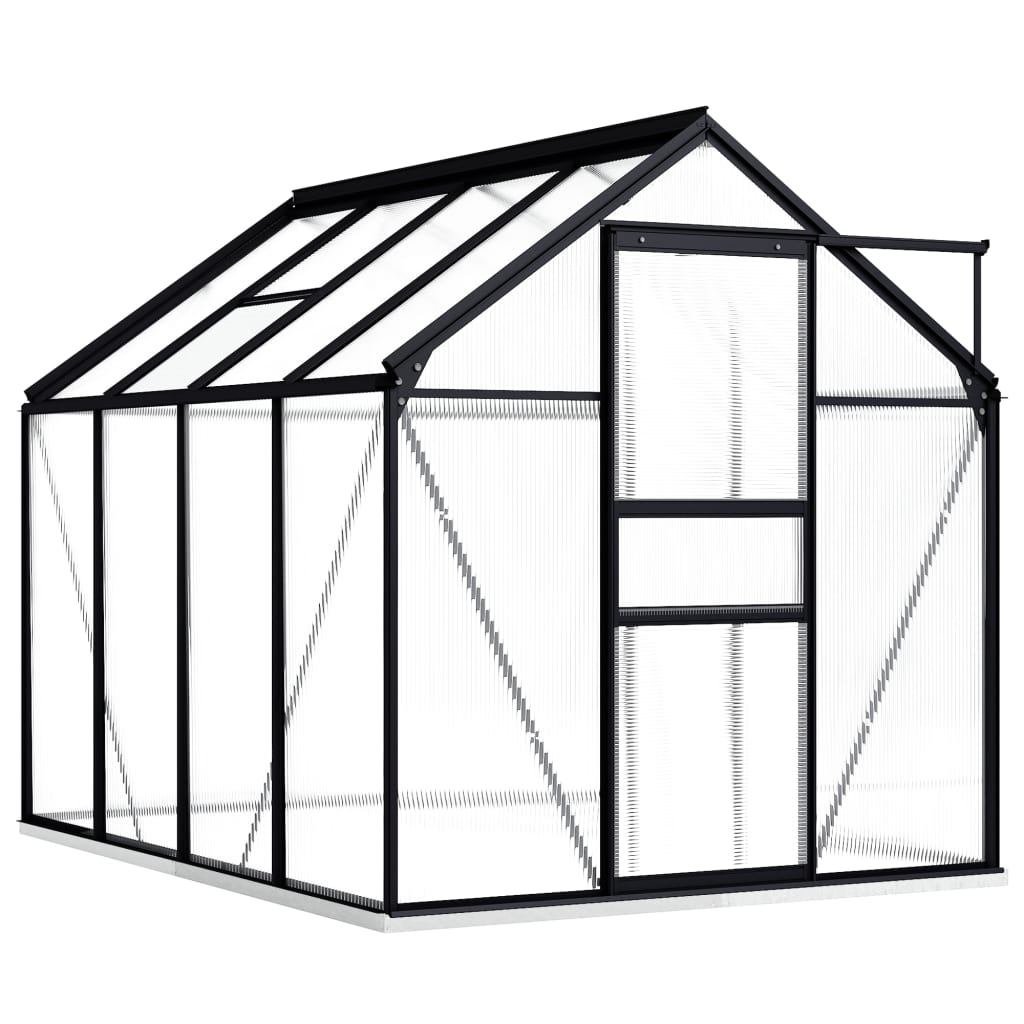 Greenhouse With Base Frame Anthracite Aluminium 4.75 M Greenhouses