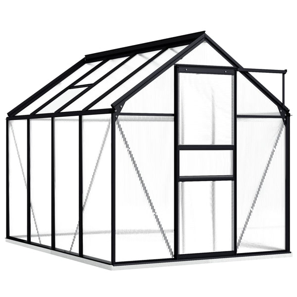 Greenhouse With Base Frame Anthracite Aluminium 4.75 M Greenhouses