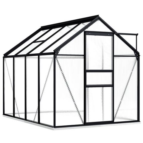 Greenhouse With Base Frame Anthracite Aluminium 4.75 M Greenhouses
