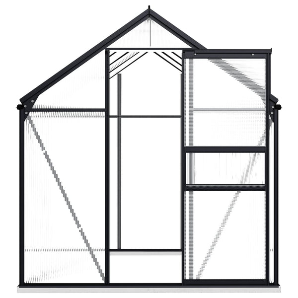Greenhouse With Base Frame Anthracite Aluminium 4.75 M Greenhouses