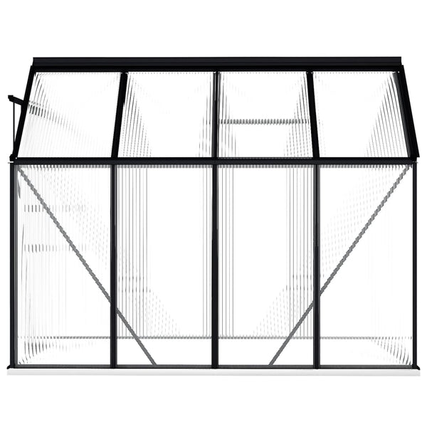 Greenhouse With Base Frame Anthracite Aluminium 4.75 M Greenhouses