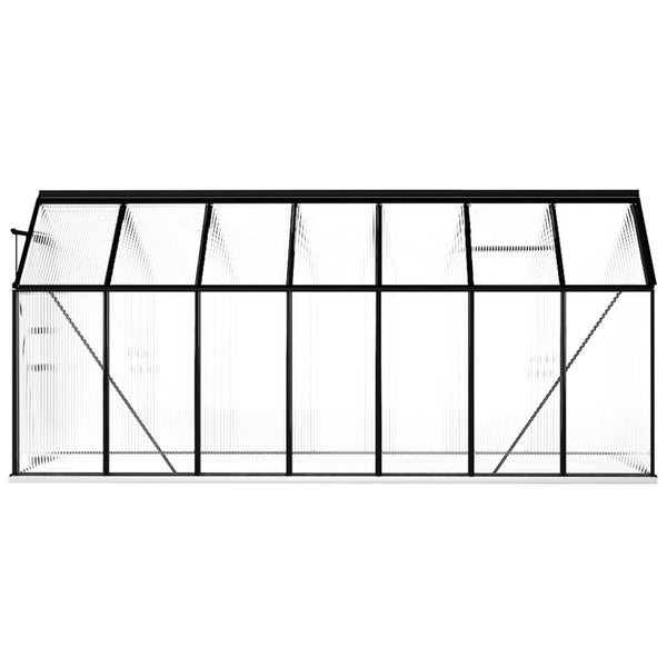 Greenhouse With Base Frame Anthracite Aluminium 8.17 M