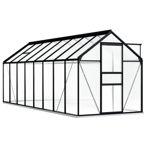 Greenhouse With Base Frame Anthracite Aluminium 9.31 M