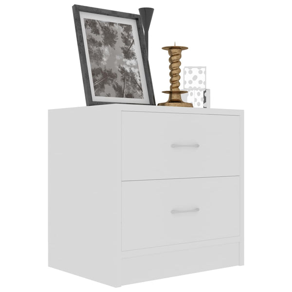 Bedside Cabinet White 40X30x40 Cm Engineered Wood