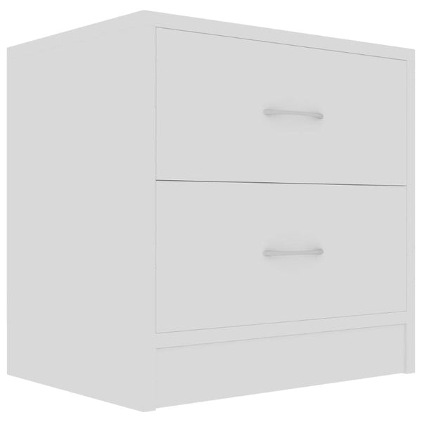 Vidaxl Bedside Cabinets 2 Pcs White 40X30x40 Cm Engineered Wood Bedside Tables