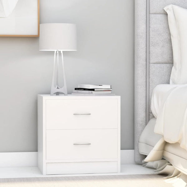 Vidaxl Bedside Cabinets 2 Pcs White 40X30x40 Cm Engineered Wood Bedside Tables