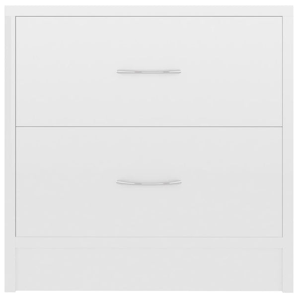 Bedside Cabinet High Gloss White 40X30x40 Cm Engineered Wood