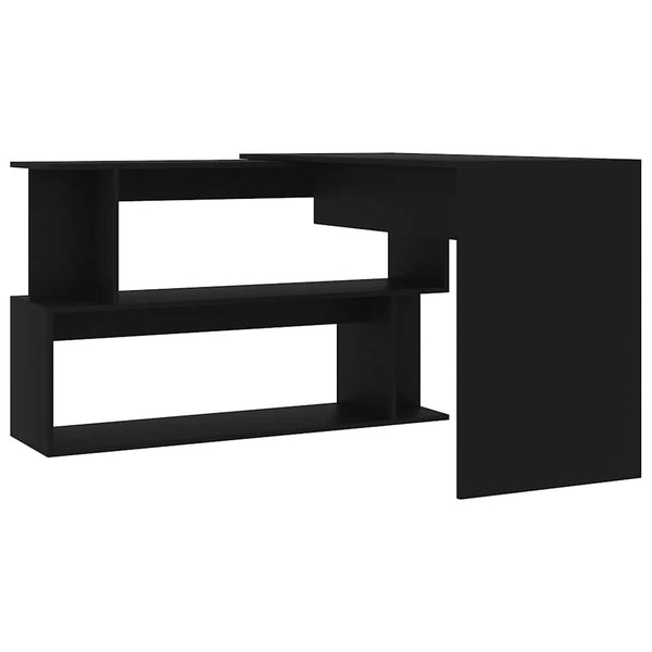 Vidaxl Corner Desk Black 200X50x76 Cm Engineered Wood Home Office Desks