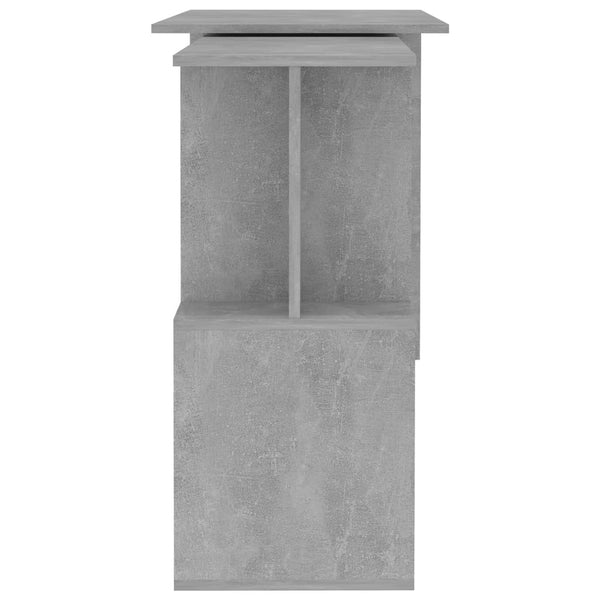 Corner Desk Concrete Grey 200X50x76 Cm Engineered Wood Home Office Desks