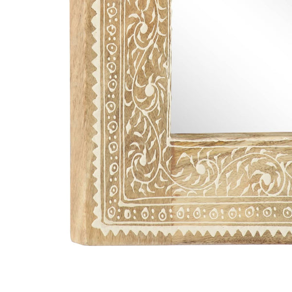 Hand Painted Mirror 40X55 Cm Solid Mango Wood Mirrors
