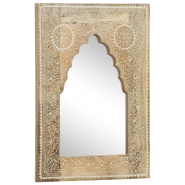 Hand Painted Mirror 40X55 Cm Solid Mango Wood Mirrors