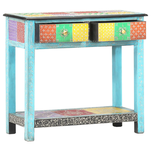 Hand Painted Console Table 80X35x75 Cm Solid Mango Wood Tables