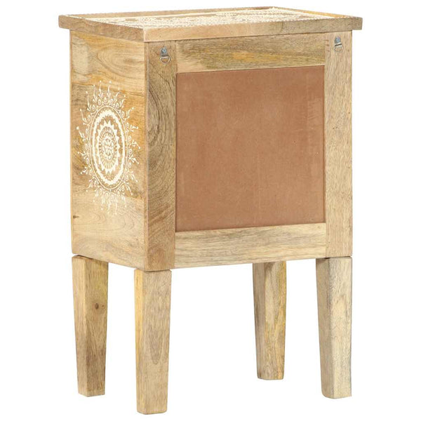Vidaxl Hand Painted Bedside Cabinet 40X30x60 Cm Solid Mango Wood Bedside Tables