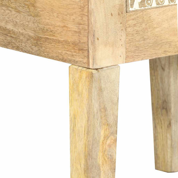 Vidaxl Hand Painted Bedside Cabinet 40X30x60 Cm Solid Mango Wood Bedside Tables