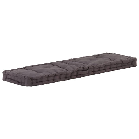 Vidaxl Pallet Floor Cushion Cotton 120X40x7 Cm Anthracite Patio Furniture Cushions & Pads