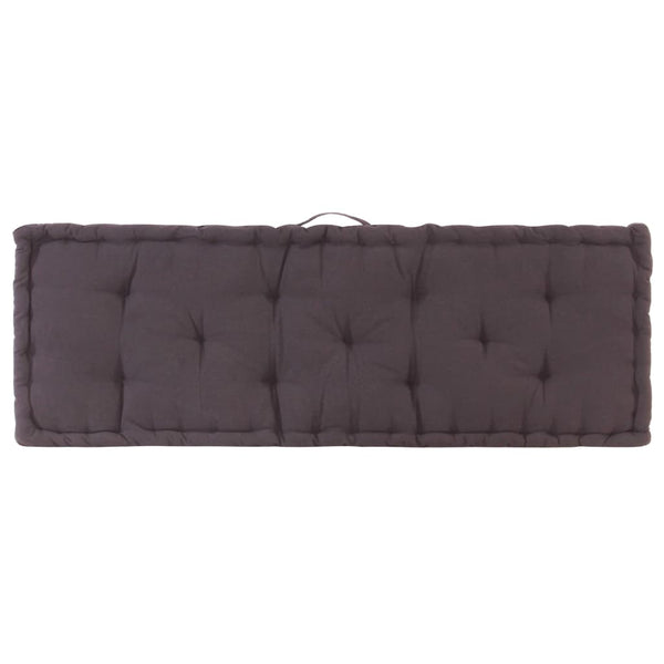 Vidaxl Pallet Floor Cushion Cotton 120X40x7 Cm Anthracite Patio Furniture Cushions & Pads