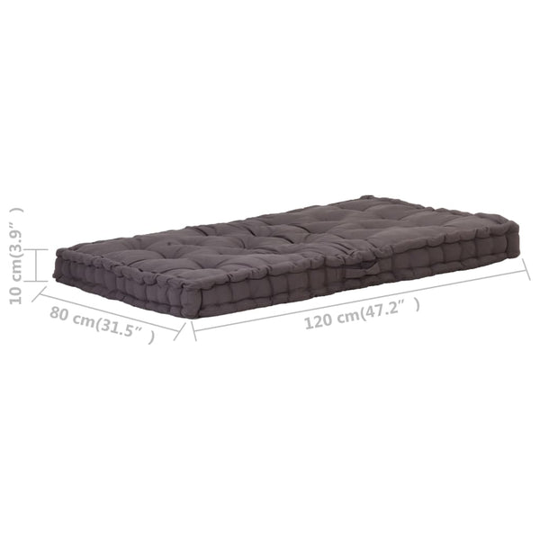 Cushions & Decorative Pillows Pallet Floor Cushion Cotton 120X80x10 Cm Anthracite
