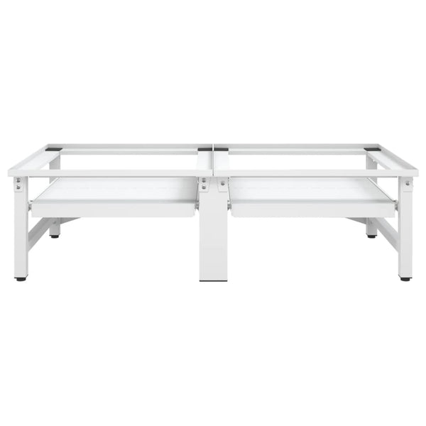 Vidaxl Washing And Drying Machine Pedestal With Pull Out White Shelves