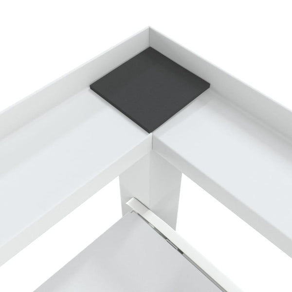 Vidaxl Washing And Drying Machine Pedestal With Pull Out White Shelves