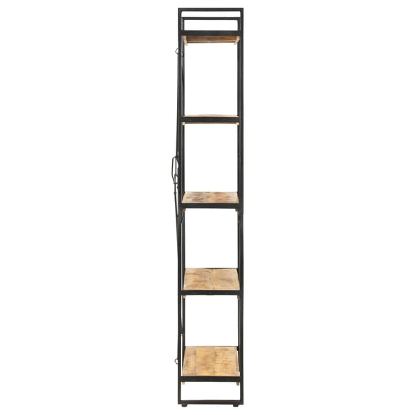 5 Tier Bookcase 90X30x180 Cm Solid Mango Wood Bookshelves