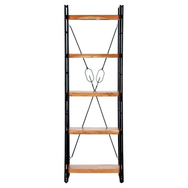 5 Tier Bookcase 60X30x180 Cm Solid Acacia Wood Bookshelves
