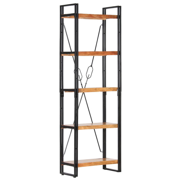 5 Tier Bookcase 60X30x180 Cm Solid Acacia Wood Bookshelves