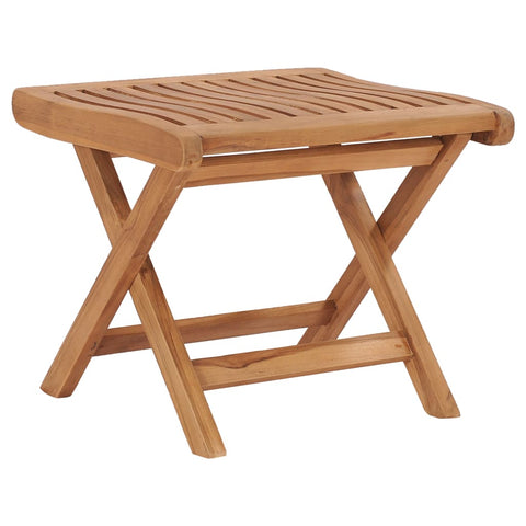 Folding Footrest 46.5X49x41.5 Cm Solid Teak Wood Patio Chairs